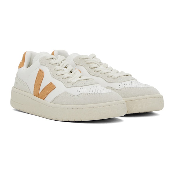  베자 VEJA White & Orange V-90 Sneakers 241610F128019