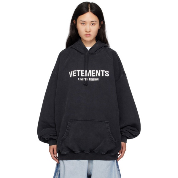  베트멍 VETEMENTS Black Limited 에디트 Edition Hoodie 232669F097011