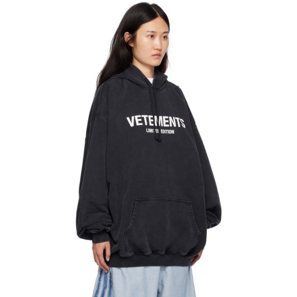  베트멍 VETEMENTS Black Limited 에디트 Edition Hoodie 232669F097011