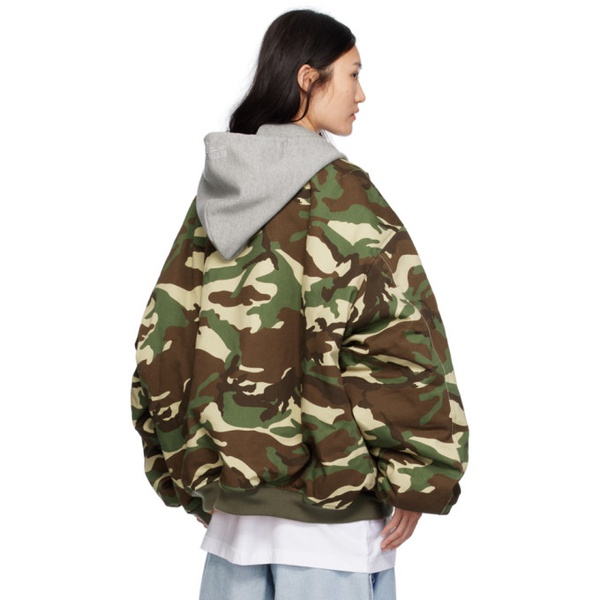  베트멍 VETEMENTS Khaki Alpha Industries 에디트 Edition Reversible Bomber Jacket 232669F058001