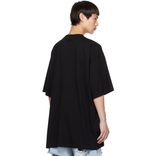  베트멍 VETEMENTS Black Printed T-Shirt 232669M213000