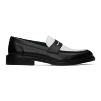 VINNY'S Black & White Townee Two-Tone Loafers 241961M231004
