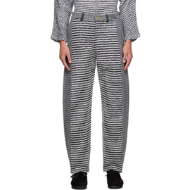 VITELLI Gray Paneled Trousers 232021M186022