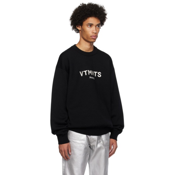  VTMNTS Black Embroidered Sweater 232254M204003