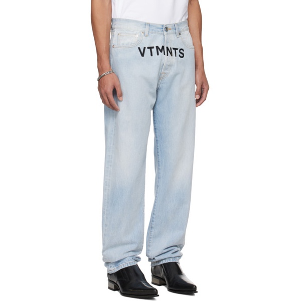  VTMNTS Blue Embroidered Jeans 241254M186009