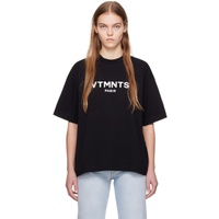 VTMNTS Black Logo T-Shirt 241254F110011