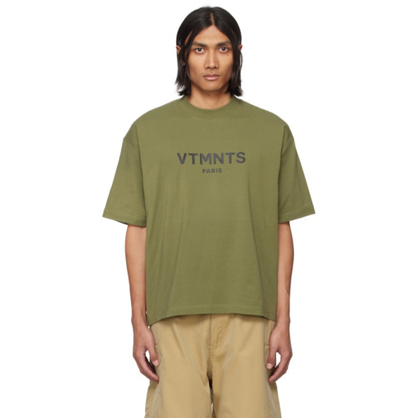  VTMNTS Green Printed T-Shirt 241254M213031