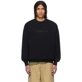VTMNTS Black Embroidered Sweatshirt 241254M204006