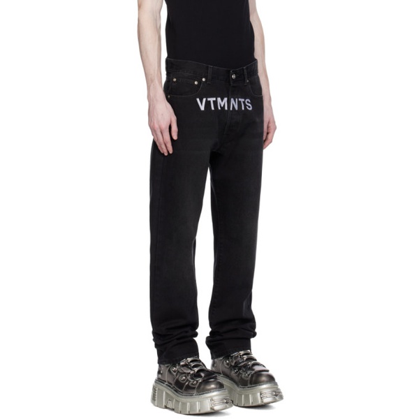  VTMNTS Black Embroidered Jeans 241254M186011