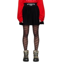 VTMNTS Black Knitted Miniskirt 241254F090009