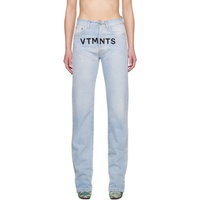 VTMNTS Blue Embroidered Jeans 241254F069003