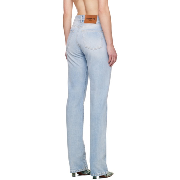  VTMNTS Blue Embroidered Jeans 241254F069003