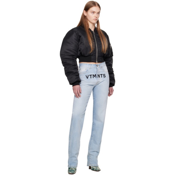  VTMNTS Blue Embroidered Jeans 241254F069003