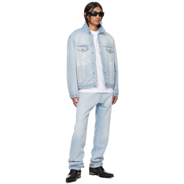  VTMNTS Blue Embroidered Denim Jacket 241254M177001