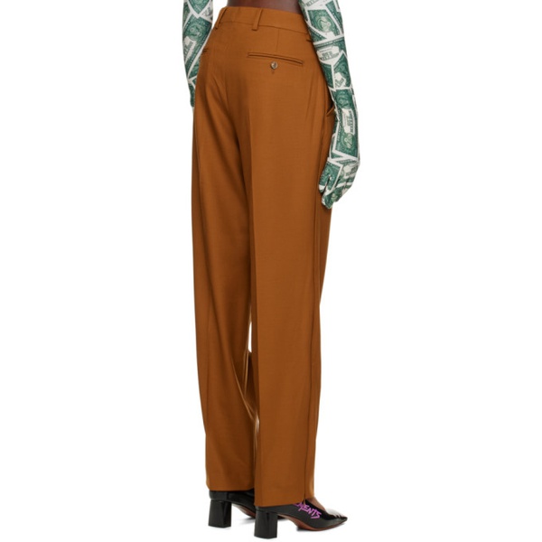  VTMNTS Brown Two-Pleat Trousers 222254F087003