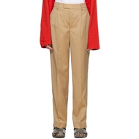VTMNTS Tan Tailored Trousers 231254F087000