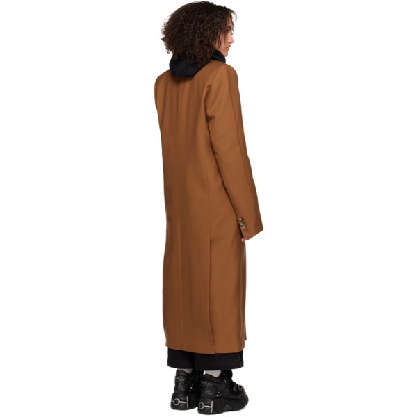  VTMNTS Brown Double-Breasted Coat 222254F059003