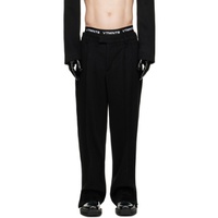 VTMNTS Black Pleated Trousers 231254M191000