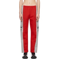 VTMNTS Red & Gray Extreme 시스템 System Lounge Pants 231254M190005