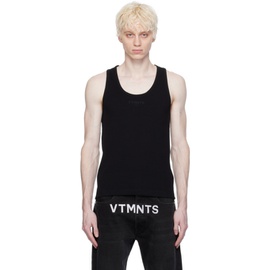 VTMNTS Black Embroidered Tank Top 241254M214002