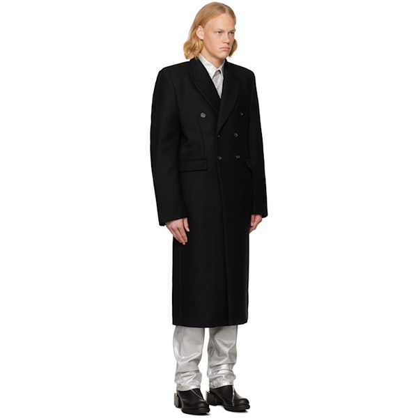  VTMNTS Black Double-Breasted Coat 222254M176009