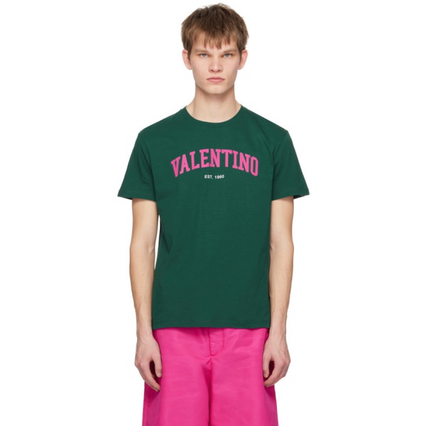 발렌티노 발렌티노 Valentino Green Print T-Shirt 231476M213010