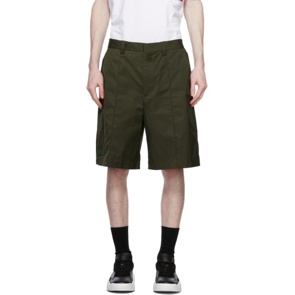 발렌티노 발렌티노 Valentino Khaki Pleated Twill Shorts 221476M193009