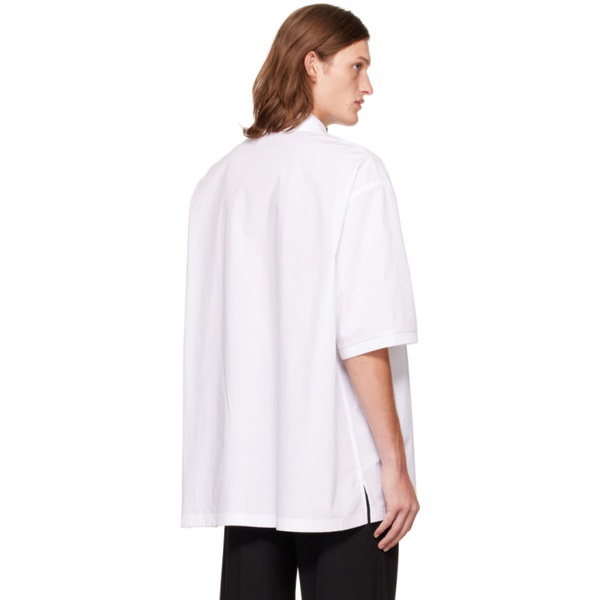 발렌티노 발렌티노 Valentino White Spread Collar Shirt 222476M192014