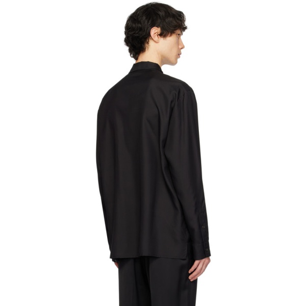 발렌티노 발렌티노 Valentino Black Scarf Shirt 241476M192005