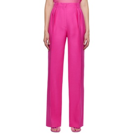 발렌티노 Valentino Pink Pleat Trousers 222476F087002
