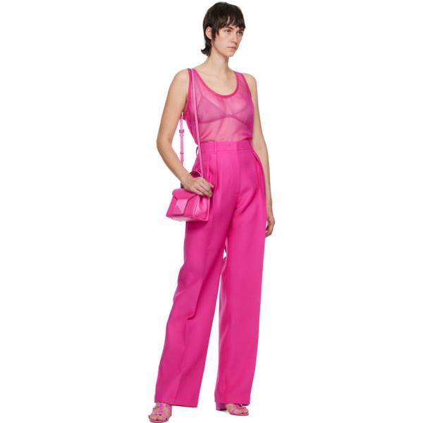 발렌티노 발렌티노 Valentino Pink Pleat Trousers 222476F087002