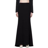발렌티노 Valentino Black Couture Maxi Skirt 232476F093001