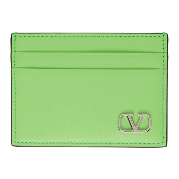  발렌티노 Valentino Garavani Green VLogo Signature Card Holder 241807M163021