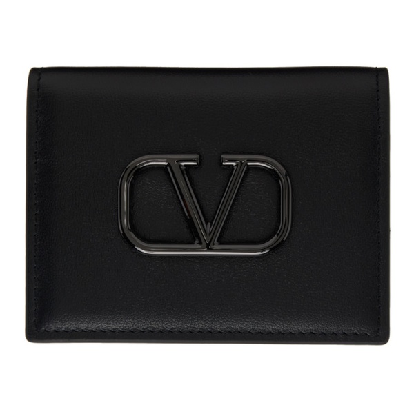 발렌티노 Valentino Garavani Black Hardware Card Holder 241807M163012