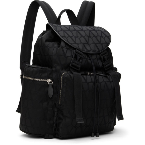  발렌티노 Valentino Garavani Black Iconographe Backpack 241807M166005