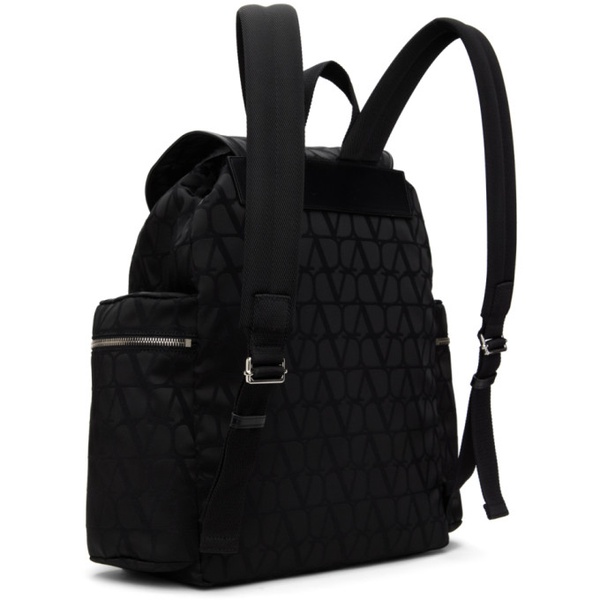  발렌티노 Valentino Garavani Black Iconographe Backpack 241807M166005