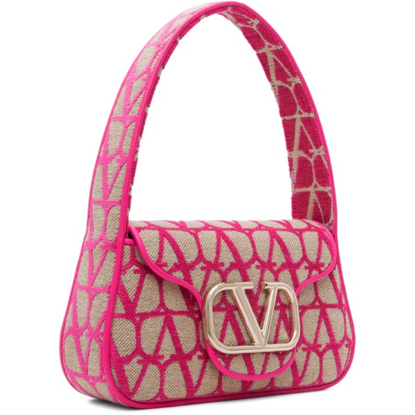  발렌티노 Valentino Garavani Pink & Beige VLogo Shoulder Bag 232807F048039
