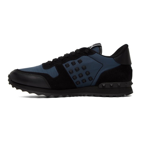  발렌티노 Valentino Garavani Blue & Black Rockstud Sneakers 231807M237094