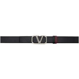 발렌티노 Valentino Garavani Reversible Black & Burgundy VLogo Belt 232807M131020