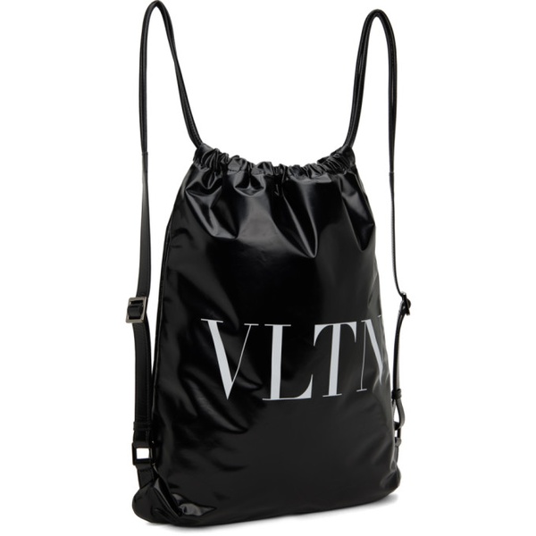  발렌티노 Valentino Garavani Black VLTN Drawstring Backpack 231807M166007