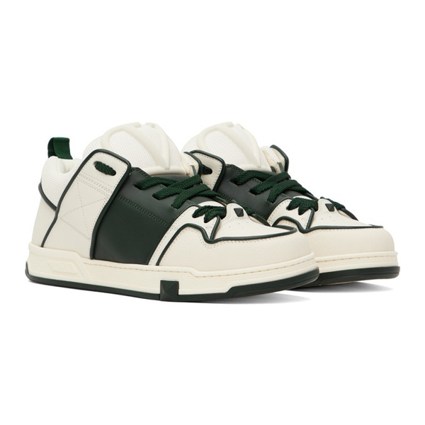  발렌티노 Valentino Garavani 오프화이트 Off-White & Green Open Skate Sneakers 232807M237036