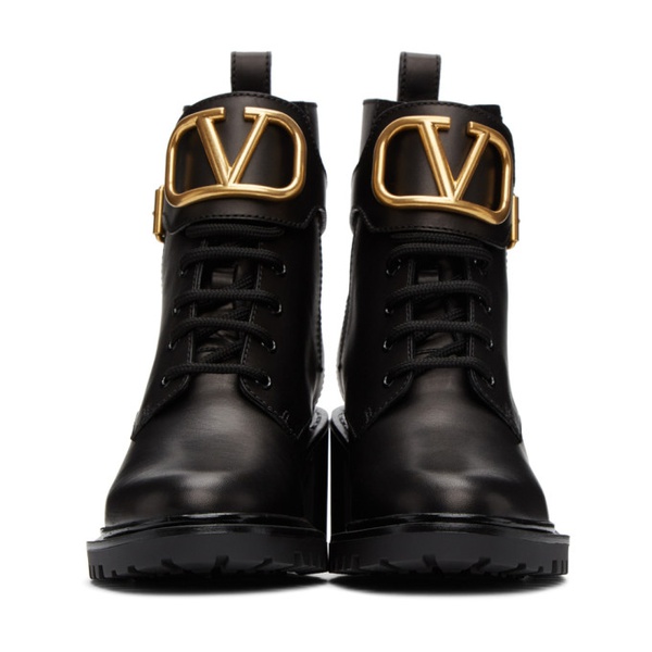  발렌티노 Valentino Garavani Leather VLogo Combat Boots 212807F113029