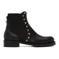 발렌티노 Valentino Garavani Grained Leather Rockstud Boots 212807F113005