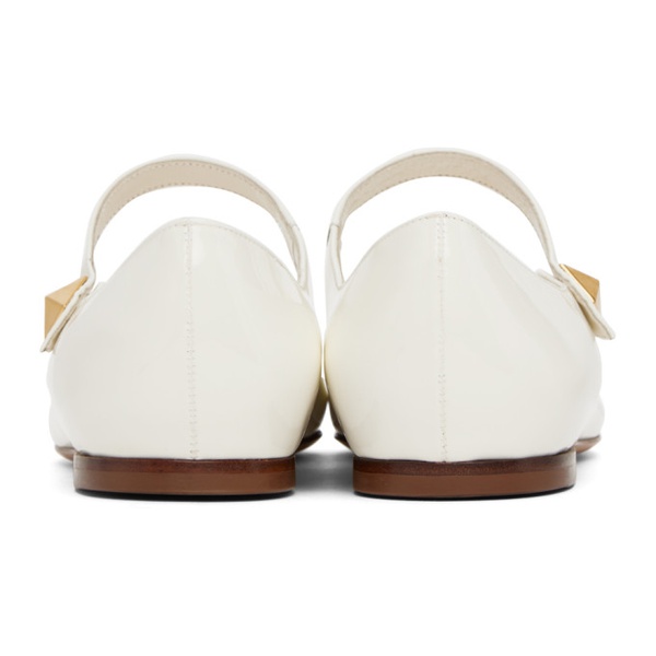  발렌티노 Valentino Garavani 오프화이트 Off-White Tiptoe Ballerina Flats 231807F118012