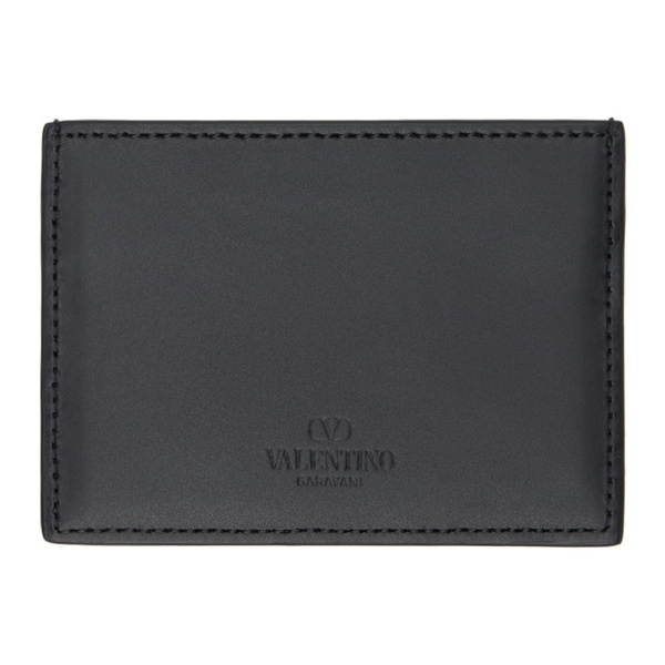  발렌티노 Valentino Garavani Black VLTN Card Holder 242807M163000