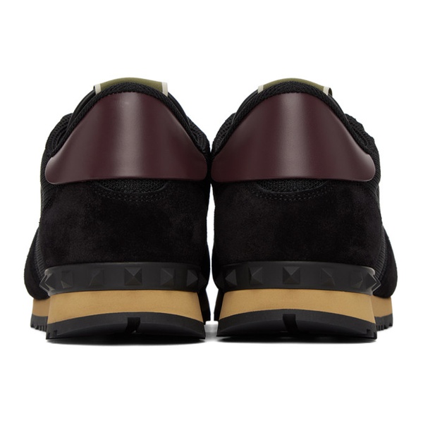  발렌티노 Valentino Garavani Black Rockrunner Sneakers 231807M237091