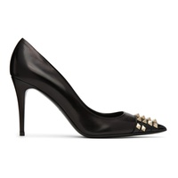 발렌티노 Valentino Garavani Black & Gold Alcove Stud Toe Heels 212807F122015