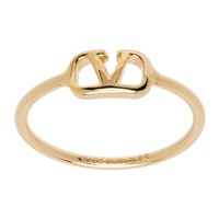 발렌티노 Valentino Garavani Gold VLogo Ring 242807F024001