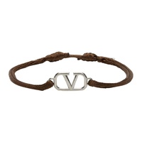 발렌티노 Valentino Garavani Brown V-Logo Bracelet 222807M142019
