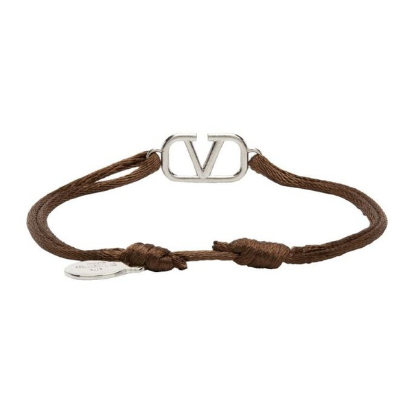  발렌티노 Valentino Garavani Brown V-Logo Bracelet 222807M142019